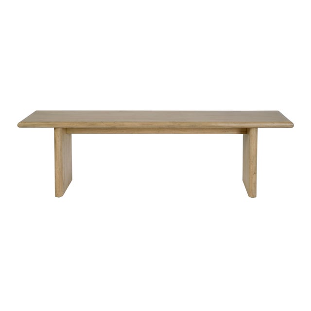 Spritely Home Accent Furniture Halmstad 64 in. W Wood Dining Bench, Light Oak For Sale - Image 4 of 8