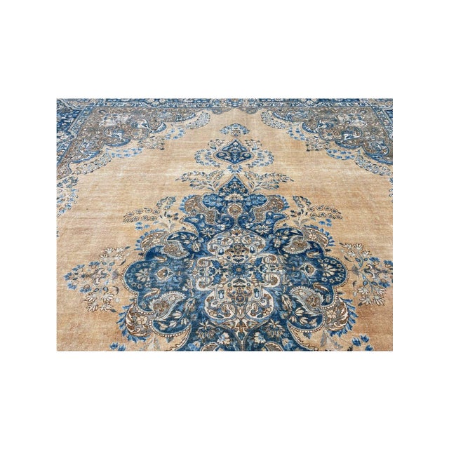 Vintage Old Persian Kerman Area Rug 10x13 For Sale - Image 11 of 11