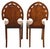 Brown Oak Hall Chairs, 1860, Set of 2 For Sale - Image 8 of 14