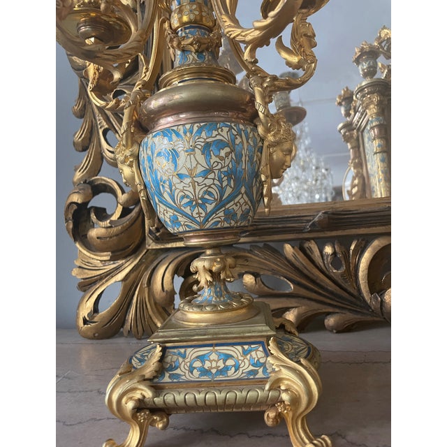 Tiffany & Co 18th Century French Empire Mantle Clock/Candelabra Set For Sale - Image 10 of 12