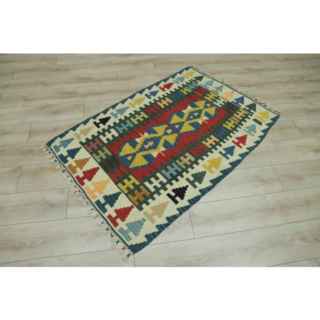 Red 1970s Tribal Style Handmade Oushak Kilim Rug For Sale - Image 8 of 13