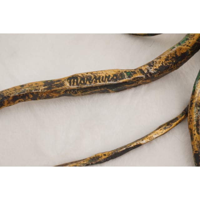 Coffee Table with Forged Metal Frame by Salvino Marsura, 1960s For Sale - Image 6 of 16