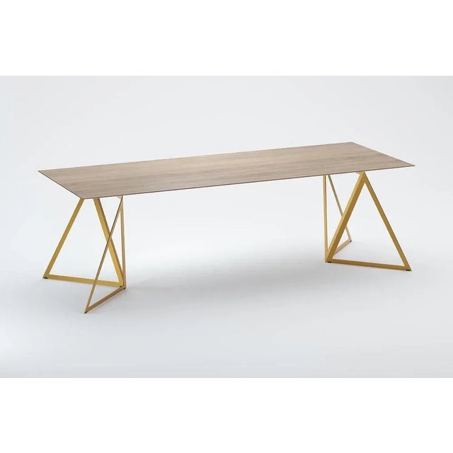 Steel Stand Table 240 Oak by Sebastian Scherer For Sale - Image 11 of 13