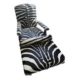 1990s George Smith Edwardian Style Chair and Ottoman For Sale