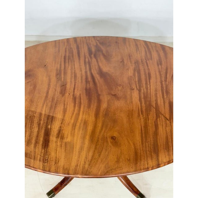 Mahogany Dining Table with Brass Legs For Sale - Image 4 of 12