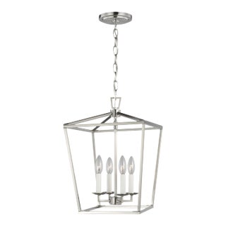 Chapman & Myers By Visual Comfort Studio Dianna 4-Light Small Pendant in Brushed Nickel For Sale