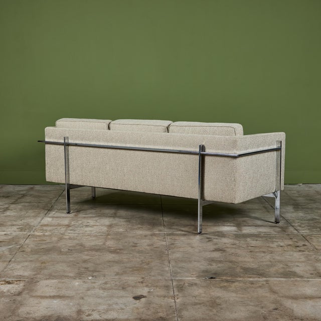 Metal Milo Baughman Drop in Sofa for Thayer Coggin For Sale - Image 7 of 12