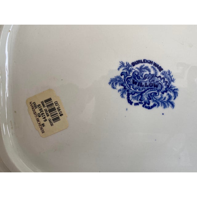 1930s 1930s Burgess and Leigh (Burleigh Ware) Willow Pattern Platter, England For Sale - Image 5 of 6