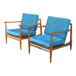 Mid Century Swedish Folke Ohlsson Dux Lounge Chairs - A Pair