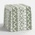 Not Yet Made - Made To Order Dyer Skirted Storage Ottoman in Linny Ikat Sage For Sale - Image 5 of 5