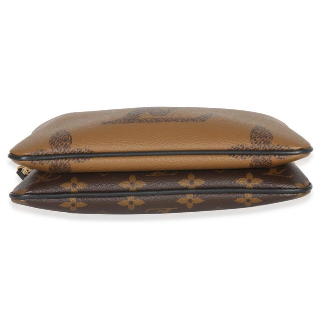 2020s Reverse Monogram Giant Canvas Double Zip Pochette For Sale - Image 5 of 9