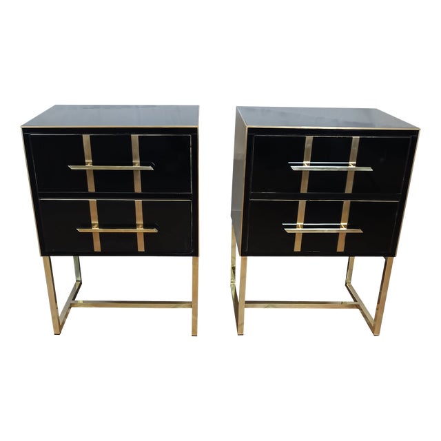 Wooden Bedside Tables from Justfurnituress SRL, Set of 2 For Sale