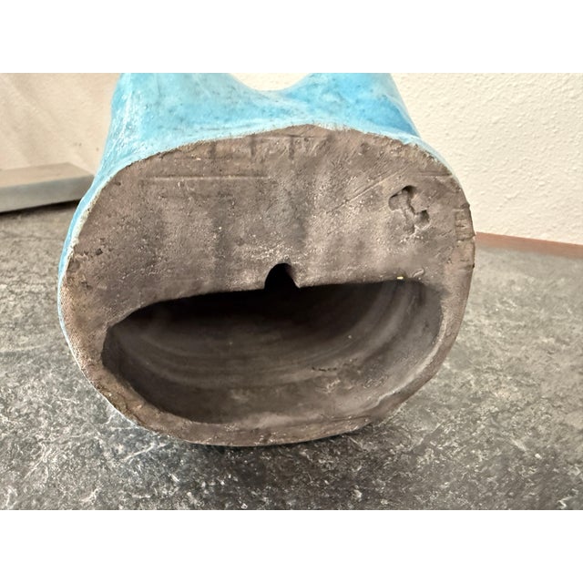 Whimsical Raku Pottery Crocodile Head For Sale - Image 4 of 18