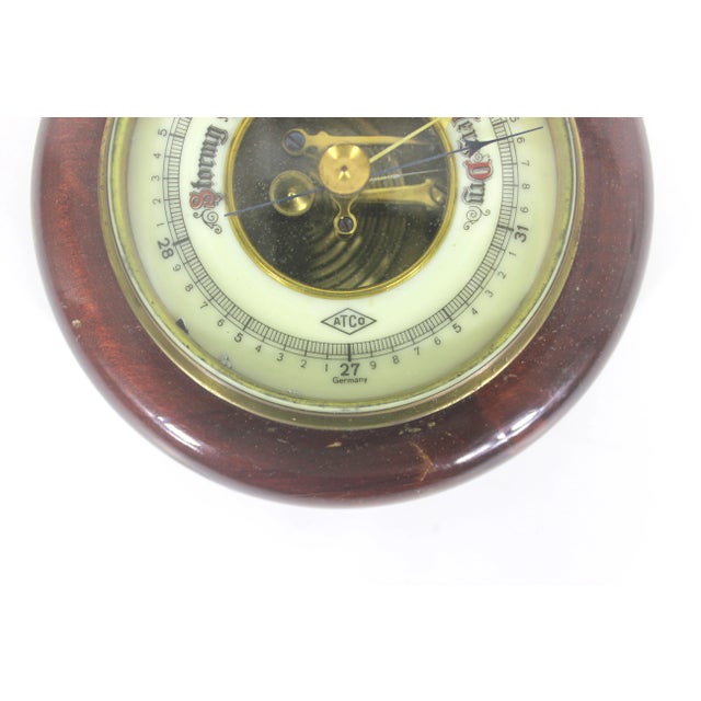 Vintage German Barometer for on the Wall For Sale - Image 6 of 8