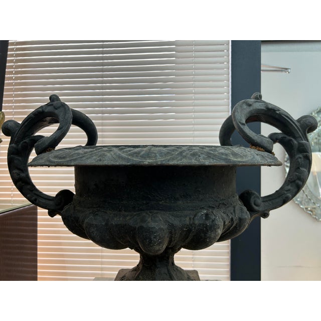 19th Century French Garden Urns - Set of 2 For Sale In Houston - Image 6 of 12