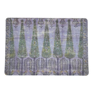Nicolette Mayer Topkapi Garden Gold Purple Rectangle Pebble Placemats, Set of 4 For Sale