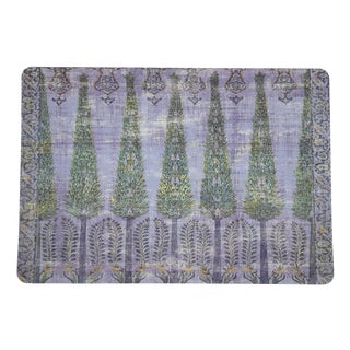 Nicolette Mayer Topkapi Garden Gold Purple Rectangle Pebble Placemats, Set of 4 For Sale