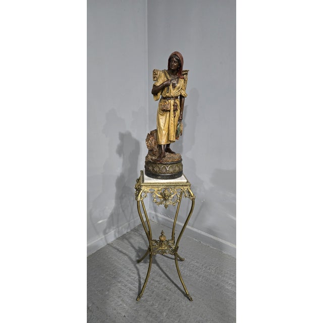 Terracotta Fisher Girl attributed to Bernard Bloch, 1880s For Sale - Image 6 of 9