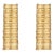 Contemporary Brass and Murano Glass Flush Mount Wall Sconces — Pair For Sale