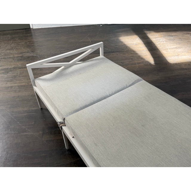 Metal Janus Et Cie Outdoor Chaise Lounge For Sale - Image 7 of 12