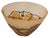 Art Deco Italian Art Deco Style Frosted & Amber Satin Glass Bowl With Raised Enamel Accent For Sale - Image 3 of 6