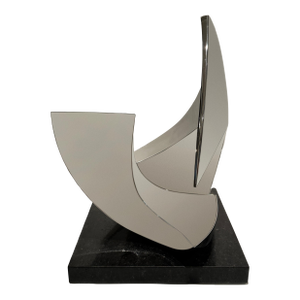 Mid 20th Century roy gussow, Stainless Steel Sculpture "Two Forms" By Roy Gussow 1970