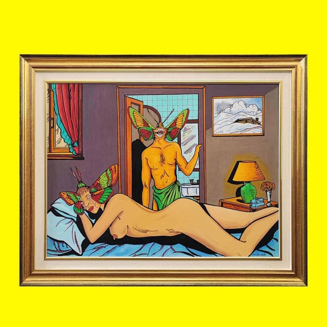 Max Hamlet, The Heartbroken Lover Year, 1991, Acrylic Painting on Canvas, Framed For Sale - Image 11 of 11