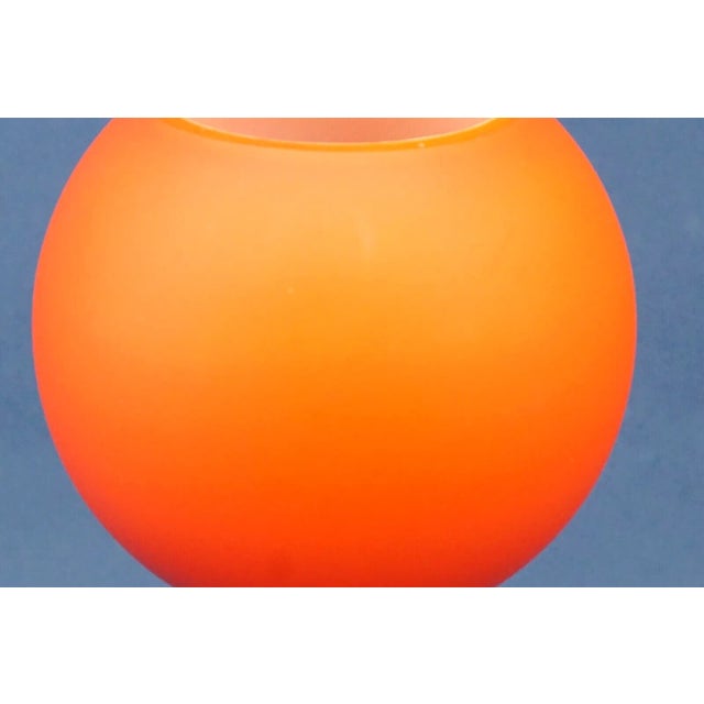 20th Century Orange and White Murano Glass Vase attributed to Carlo Moretti, Venice, Italy, 1950s For Sale - Image 9 of 15