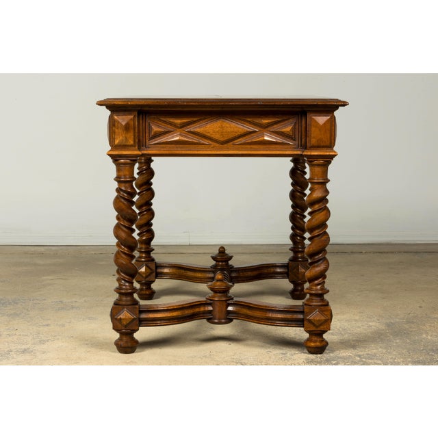 Late 19th Century French Louis XIII Style Walnut Writing Table For Sale - Image 17 of 18