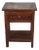 Traditional Handmade Mahogany Side End Table Nightstand Drawer 30" For Sale