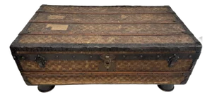 Vintage Checkerboard Trunk Coffee Table