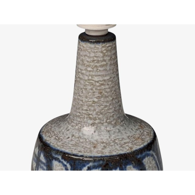 Gray Erika Noomi Backhausen, Table Lamps, Blue and Gray Ceramic, Denmark, 1960s For Sale - Image 8 of 13