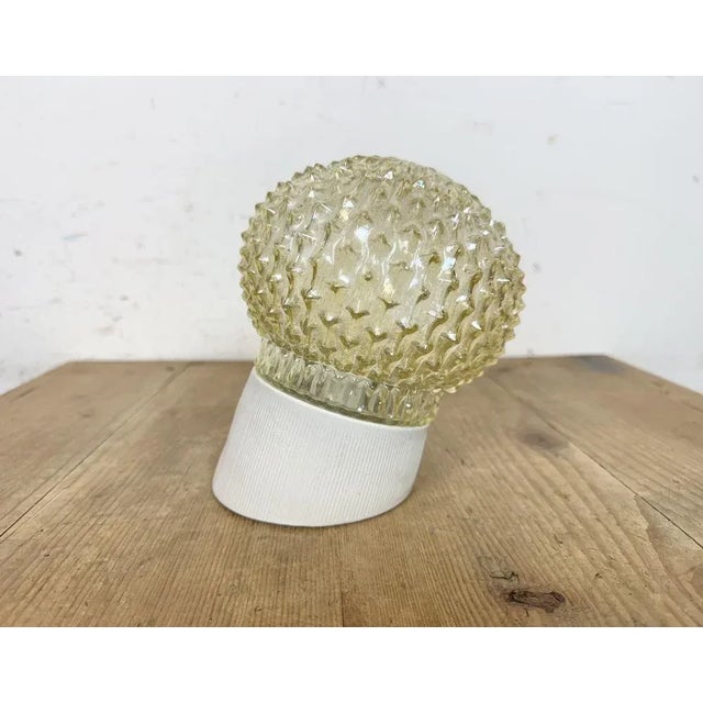 Vintage White Porcelain Wall Light, 1970s For Sale - Image 4 of 12