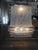 Glass 1990s Mid-Century Modern Glass Bead and drops Chandelier Large Satin Nickel Frame For Sale - Image 7 of 18