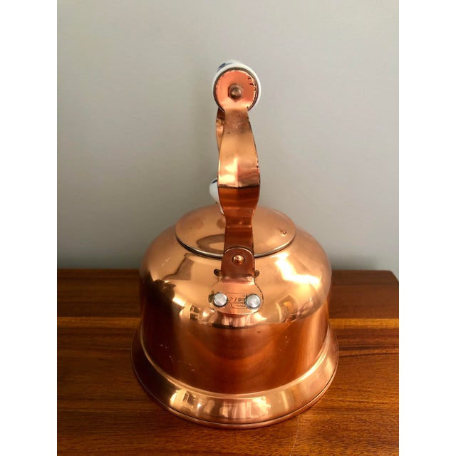Vintage Porcelain Handle Copper Teapot Chairish