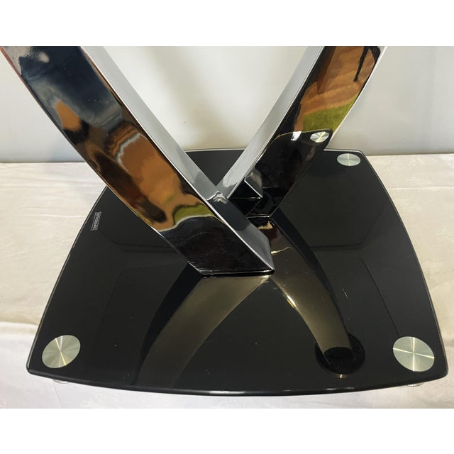 Glass Glass and Chrome-Plated Metal Coffee Table from Temperet Glass, 2000s For Sale - Image 7 of 18