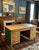 Vintage Solid Oak Pedestal Desk With Drawers For Sale - Image 11 of 11