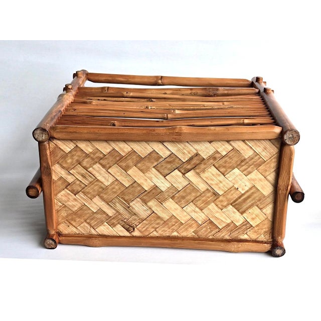 1960s Paul Frankl Style Bamboo Magazine Rack For Sale - Image 10 of 10