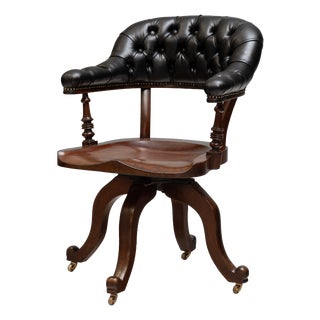 Antique Victorian Desk Chair, 1890s For Sale