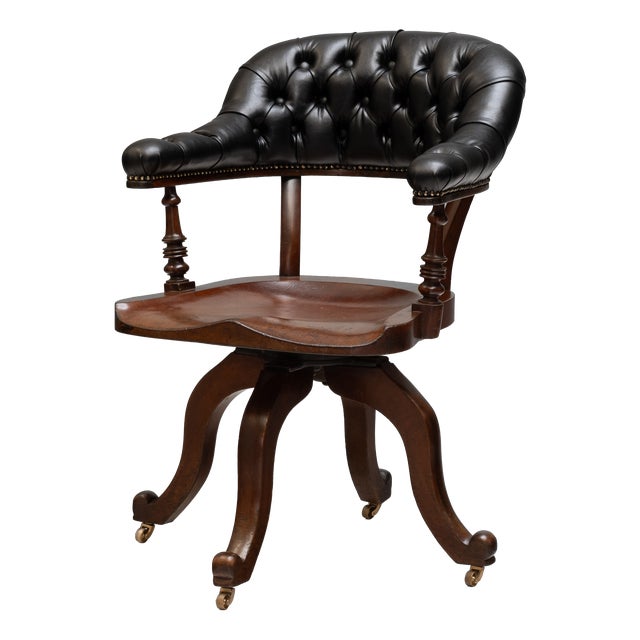 Antique Victorian Desk Chair, 1890s For Sale