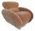 Postmodern Swivel Chair Attributed to Preview in Mohair For Sale