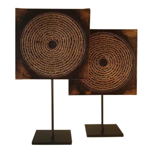 Antique Tibetan Mantra Printing Block - a Pair For Sale