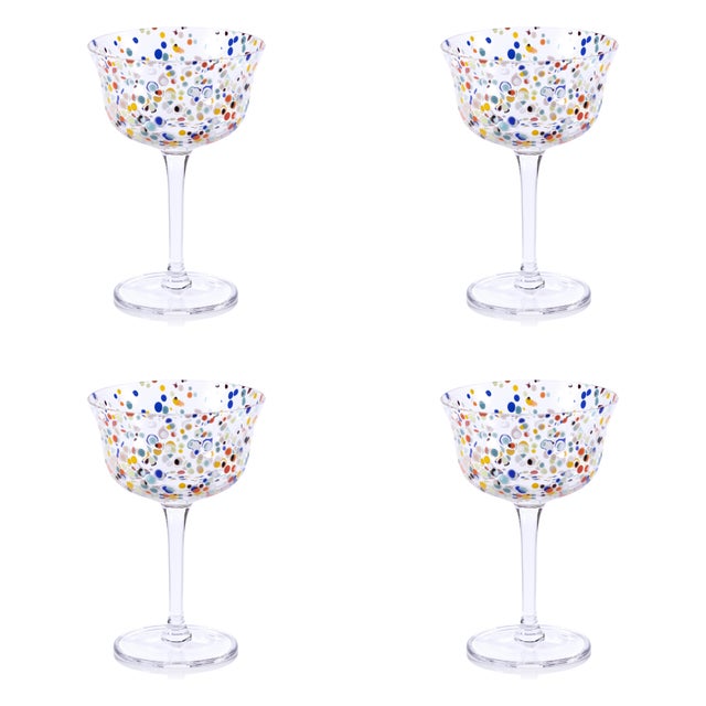 Spritz Confetti Cocktail Glasses, Set of 4 For Sale In Los Angeles - Image 6 of 6