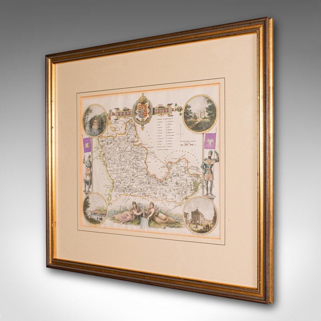 Victorian 1850's Antique Berkshire Map For Sale - Image 3 of 12