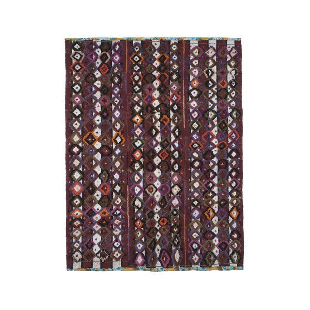 Vintage Turkish Shaggy Tulu Kilim Rug 5'6''x7'1'' For Sale - Image 13 of 13