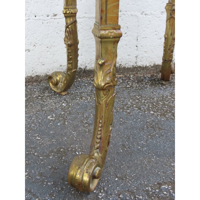 Victorian Onyx Top Two Tiers Flower Statue Stand Pedestal Table 6343 For Sale - Image 14 of 17