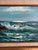 Wood Vintage Original Oil Painting; Framed Seascape by David Crespi 1960s For Sale - Image 7 of 12