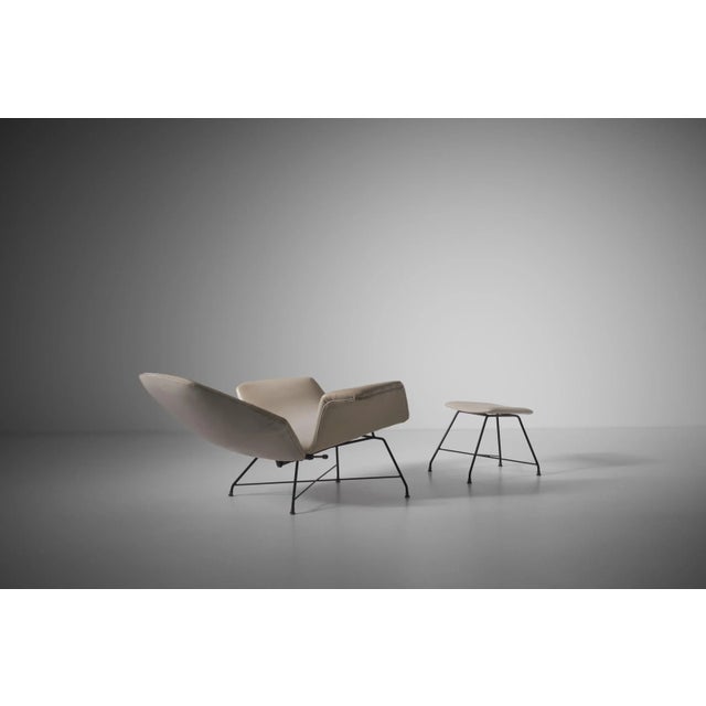 Black Italian Lotus Lounge Chair by Augusto Bozzi for Saporiti, 1960s For Sale - Image 8 of 13