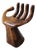 Carved Wooden Sculpture Chair in the Shape of a Hand, 1980s For Sale