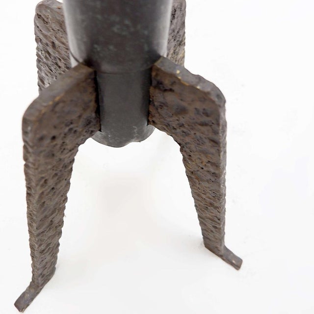 Black Vintage Wrought Iron Thurible Censer Incense Burner Stand For Sale - Image 8 of 12